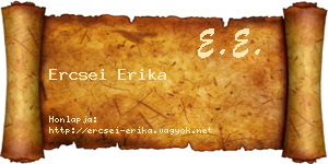 Ercsei Erika névjegykártya