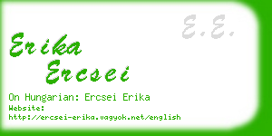 erika ercsei business card